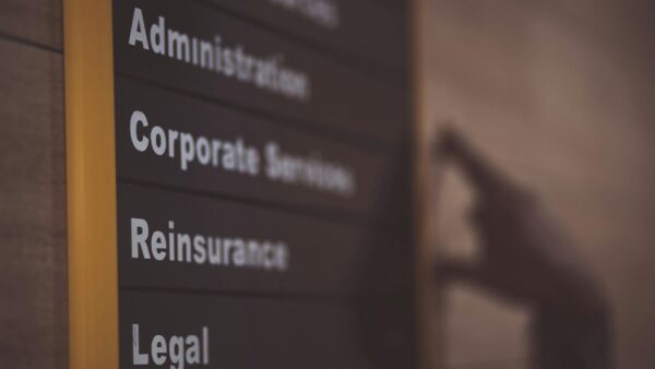 administration corporate services reinsurance legal labeled board